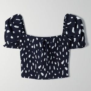 Aritzia Wilfred Smocked Top